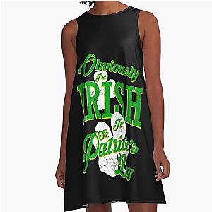 Obviously Im Irish - Funny St Patricks Day A-Line Dress