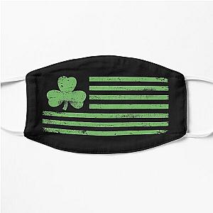 Irish American Flag with Green Shamrock St Patrick's Day Costume  Flat Mask