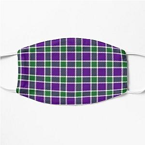 Purple Green and White Tartan Flat Mask