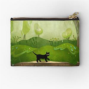 Kitty on a rainy day Zipper Pouch