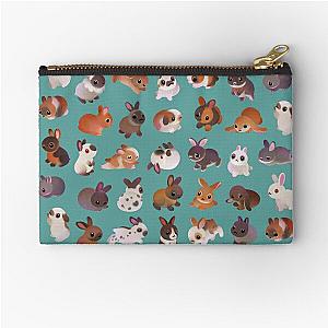 Bunny day - green Zipper Pouch