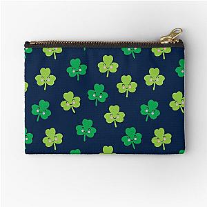 Cute Shamrocks - St Patrick's Day (navy) Zipper Pouch