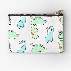 valentine's day dinosaur sticker pack Zipper Pouch