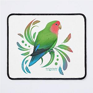 Green Peach Faced Lovebird Mouse Pad