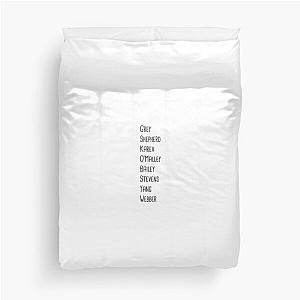 grey's names Duvet Cover