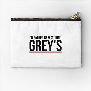 rather be watching grey's Zipper Pouch