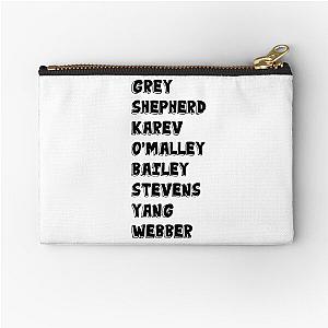 Grey's names Zipper Pouch