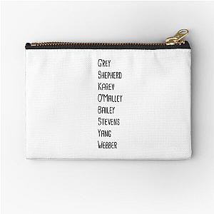 grey's names Zipper Pouch