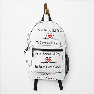 It's a Beautiful Day to Save Lives Grey's Backpack