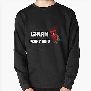 Grian Sweatshirts - Grian Pesky Bird Meme Hermitcraft Building I Love Pesky Classic  Pullover Sweatshirt