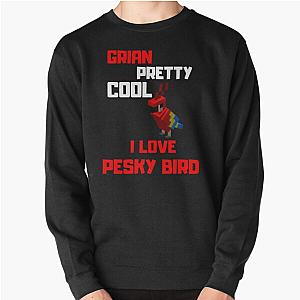 Grian Sweatshirts - Grian Pesky Bird Meme Hermitcraft Building Pullover Sweatshirt