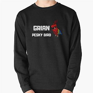 Grian Sweatshirts - Grian Pesky Bird Meme Hermitcraft Building I Loveee Pesky Pullover Sweatshirt