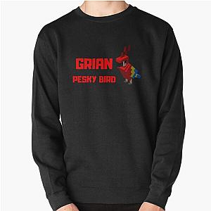 Grian Sweatshirts - Grian Pesky Bird Meme Hermitcraft Building I Loveee Pesky Pullover Sweatshirt