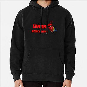 Grian Hoodies - Grian Pesky Bird Meme Hermitcraft Building I Love Pesky Pullover Hoodie