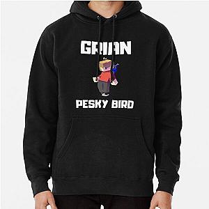 Grian Hoodies - Grian Pesky Bird Meme Hermitcraft Building I Loveee Pesky Pullover Hoodie