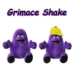 22cm Purple Grimace Shake Yellow Hat and No Hat Set Cute Toy Plush