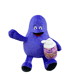 29cm Purple Grimace Holds Shake Cup Cute Toy Plush