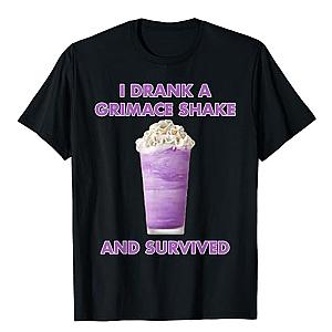 I Drank A Grimace Shake and Survived Purple Cup Grimace T-Shirt