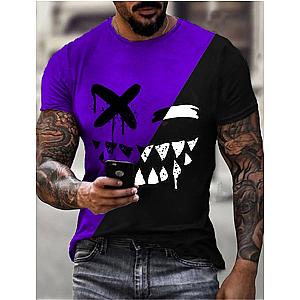 Grimace 3D Print Horror Face Men's T-shirt