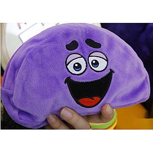 17cm Grimace Cartoon Doll Plush Makeup Bag Pencil Case