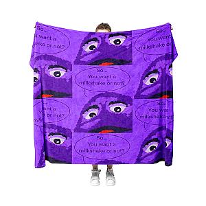 Grimace Shake Purple Character So You Want A Milkshake Or Not Blanket