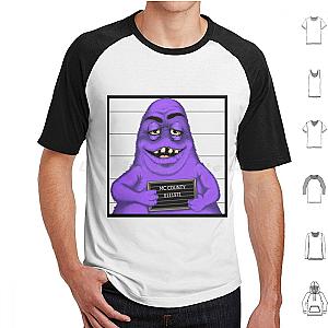 Grimace Goes 60 Days Grimace Jail County Purple Fries Fun Character T-shirt