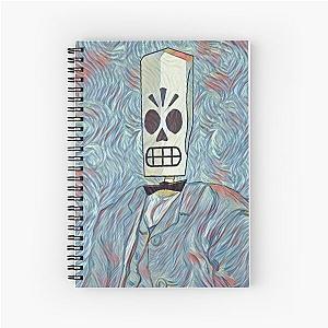 Grim Fandango - Manuel Calavera Self-Portrait - T-Shirts, Gadgets & Face Masks Spiral Notebook