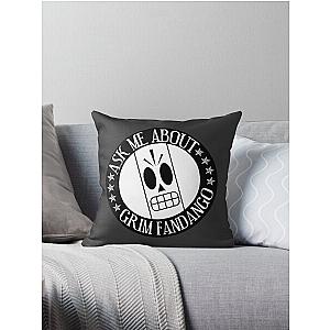 Ask me about Grim Fandango Throw Pillow