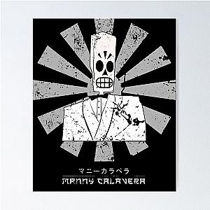 Manny Retro Japanese Grim Fandango Poster