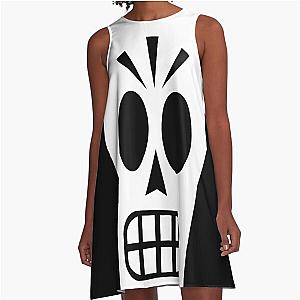 Manny Calavera portrait from Grim Fandango A-Line Dress