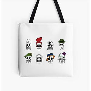 Grim Fandango Skulls All Over Print Tote Bag