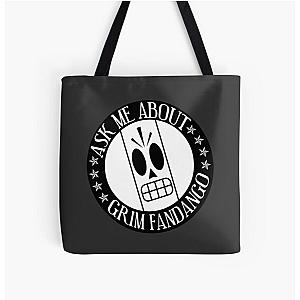 Ask me about Grim Fandango All Over Print Tote Bag