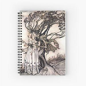 The Old Woman in the Woods - Brothers Grimm - Arthur Rackham Spiral Notebook