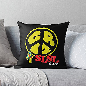 Griz Merch Griz Peace Logo Throw Pillow RB3005