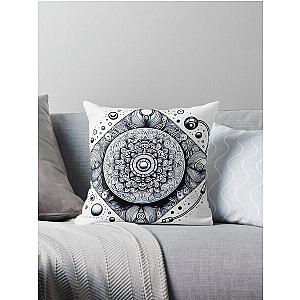 Zentangle Roots: Grounded in Complexity Throw Pillow