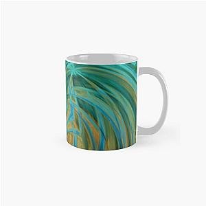 Guava Juice - turquoise orange brown circle line pattern Classic Mug