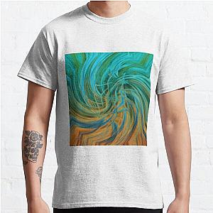 Guava Juice - turquoise orange brown circle line pattern Classic T-Shirt