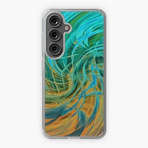 Guava Juice - turquoise orange brown circle line pattern Samsung Galaxy Soft Case