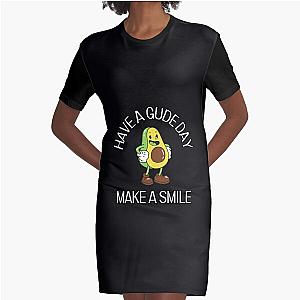 avocado Gudetama Have a Gude Day Good Day Graphic T-Shirt Dress