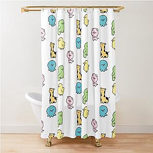 sticker pack kawaii animals critters sanrio gudetama pochacco Shower Curtain