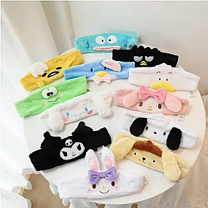 Gudetama Bad Badtz Maru Pochacco Kuromi Plush Eye Mask Kawaii Plush Eye Mask Plush Hair Hoop Gifts For Girls