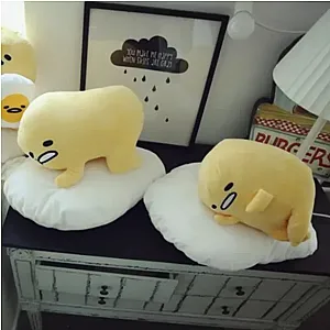 New Sanrio Egg Anime Figure Gudetama 40cm Plush Toys Soft Stuffed Plushie Dolls Lazy Egg Pillows Kawaii Girl Birthday Xmas Gifts