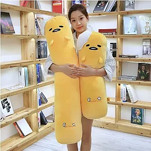 68/110cm Sanrio Gudetama Side Sleep Body Pillow Soft Cozy Long Throw Pillow Cartoon Plush Doll Style Pillow Girls Brithday Gifts