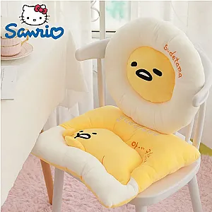 Sanrio Anime Gudetama Plush Toy Kawaii Cartoon Cushion Office Seat Backrest Pillow Soft Throw Pillow Floor Cushion Room Decorat