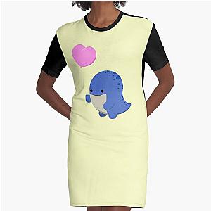 Guild Wars 2- Blue Quaggan Graphic T-Shirt Dress