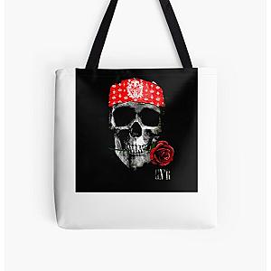 Skull art  Guns N roses All Over Print Tote Bag RB1911
