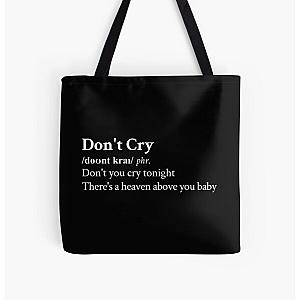 Guns n Roses Aesthetic Quote Lyrics Rock Black All Over Print Tote Bag RB1911