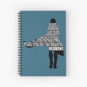 Gurren Lagann Simon-s EPIC speech   Spiral Notebook