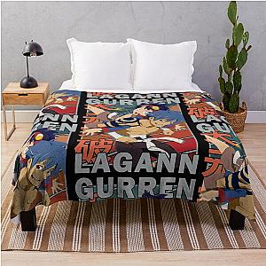 Kamina and Simon Gurren Lagann Throw Blanket
