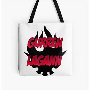 Gurren Lagann Design and Logo All Over Print Tote Bag